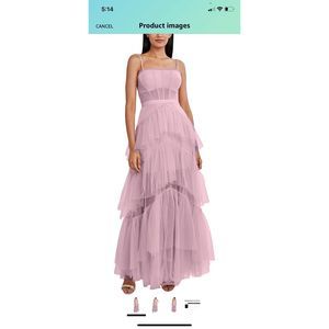 BCBGMAXAZRIA Women's Fit and Flare Tiered Ruffle Evening Gown 2